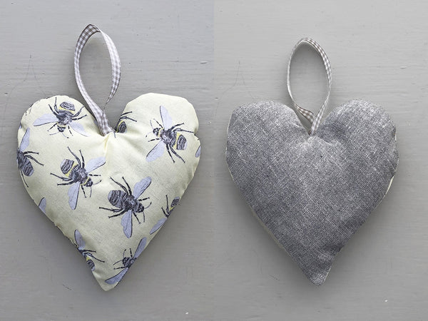 Lavender Heart - Bees & Grey